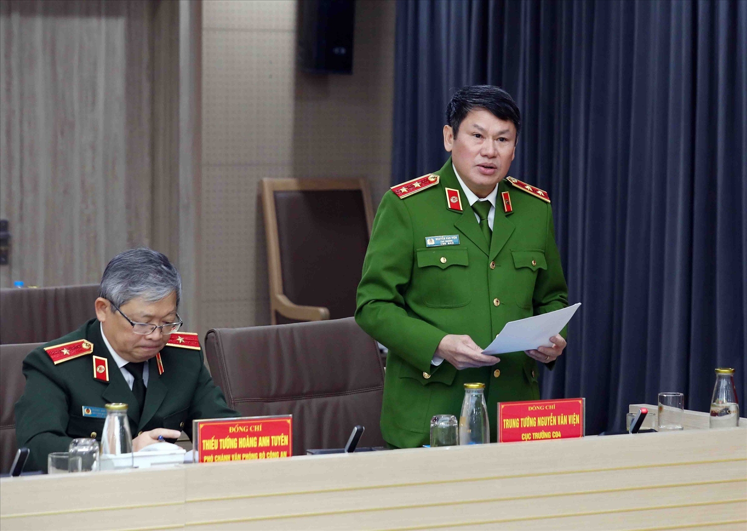 Trung tướng Nguyễn Văn Viện, Cục trưởng Cục Cảnh sát Điều tra tội phạm về ma túy, Bộ Công an phát biểu tại buổi lễ