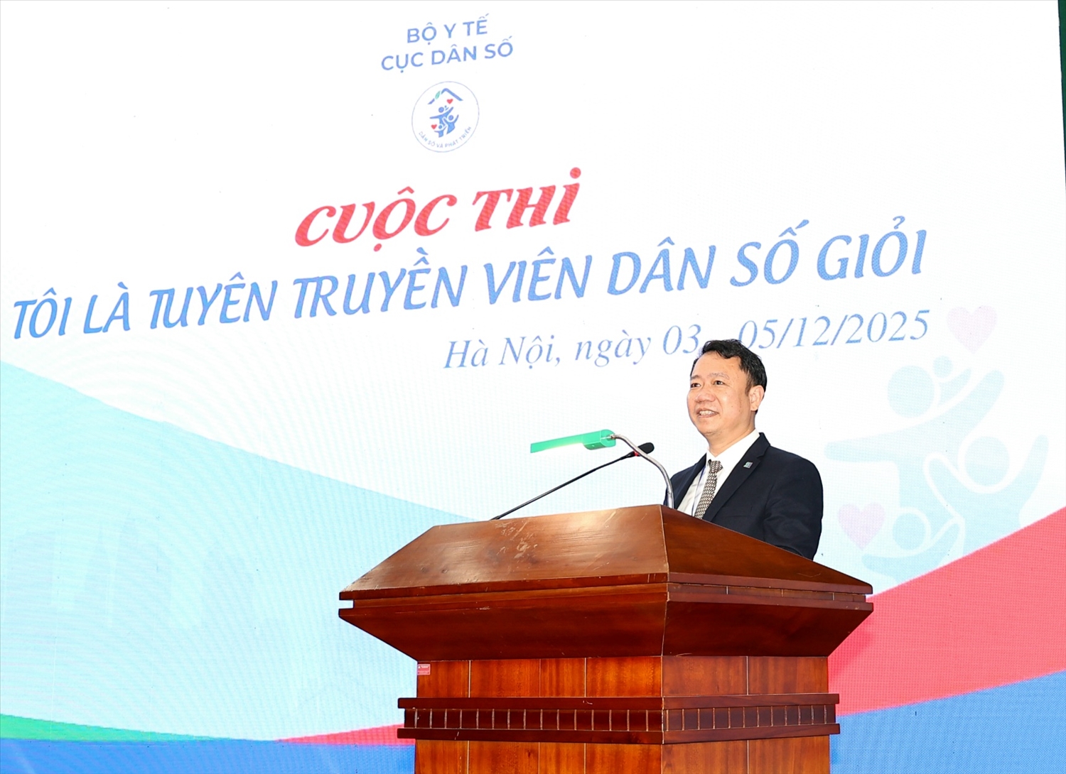 Cục trưởng Cục Dân số Lê Thanh Dũng, Trưởng Ban Tổ chức - Trưởng Ban Giám khảo phát biểu tại cuộc thi