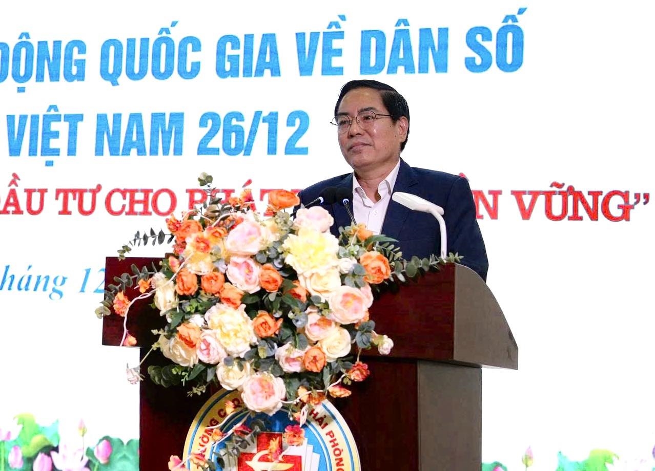Phó Giám đốc Sở Y tế Hải Phòng Phan Huy Thục phát biểu tại Chương trình