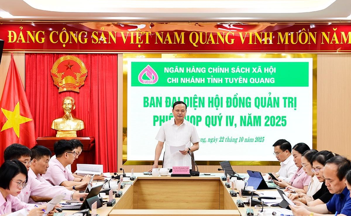 Vừa qua, Phó Chủ tịch Thường trực UBND tỉnh, Trưởng Ban đại diện HĐQT NHCSXH tỉnh Nguyễn Mạnh Tuấn chủ trì cuộc họp quý IV nhằm đánh giá kết quả hoạt động quý III và triển khai nhiệm vụ quý IV năm 2025.