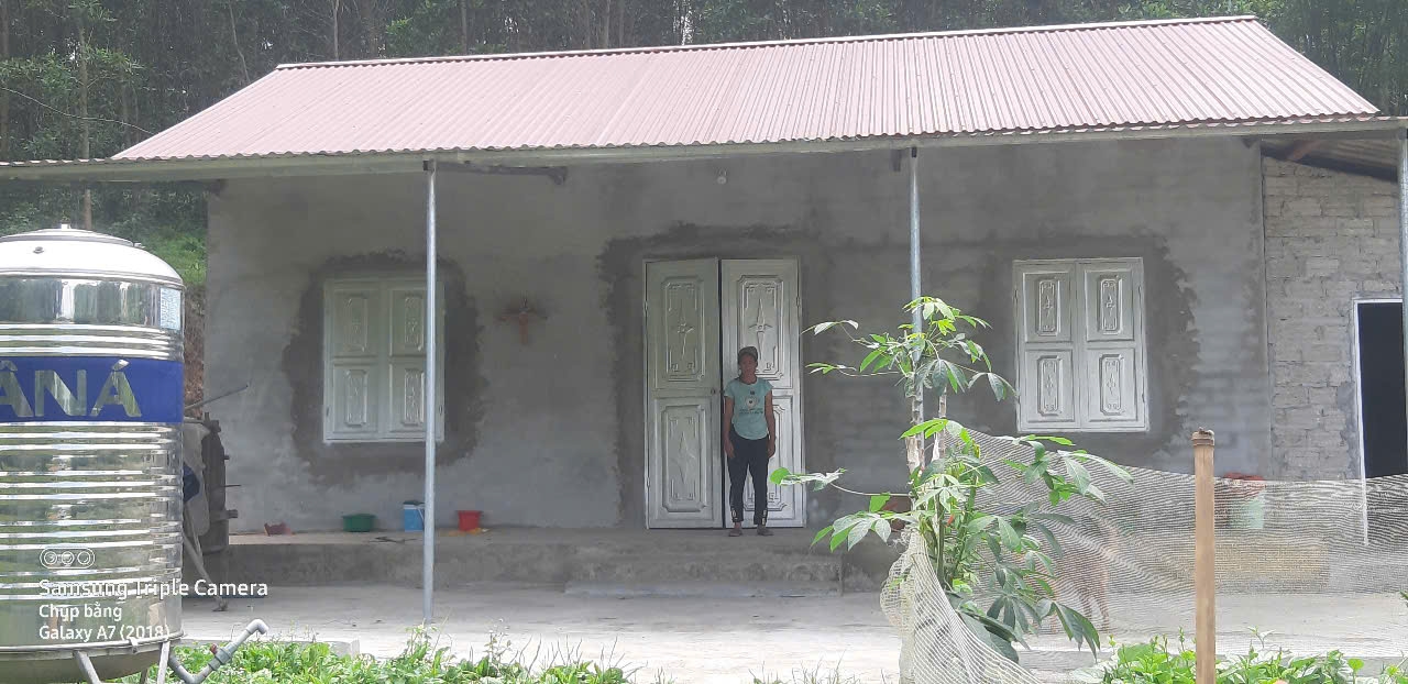 Căn nhà của chị Ngô Thị Thúy, xóm Nho - Khuân Đã, xã Liên Minh, huyện Võ Nhai, tỉnh Thái Nguyên được hỗ trợ xây mới.