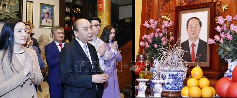  Chủ tịch nước Nguyễn Xuân Phúc thăm hỏi, chúc mừng năm mới gia đình các cố Chủ tịch nước 2