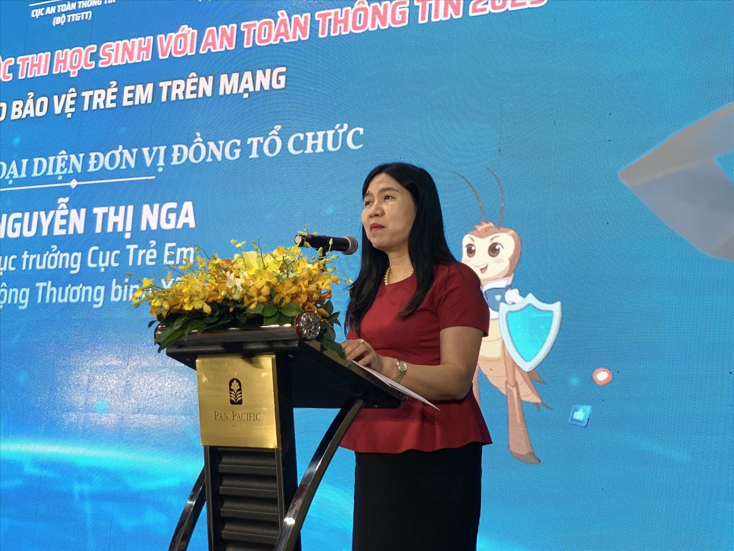 Bà Nguyễn Thị Nga, Phó Cục trưởng Cục Trẻ em đánh giá cao vai trò kết nối của VNISA để tổ chức cuộc thi