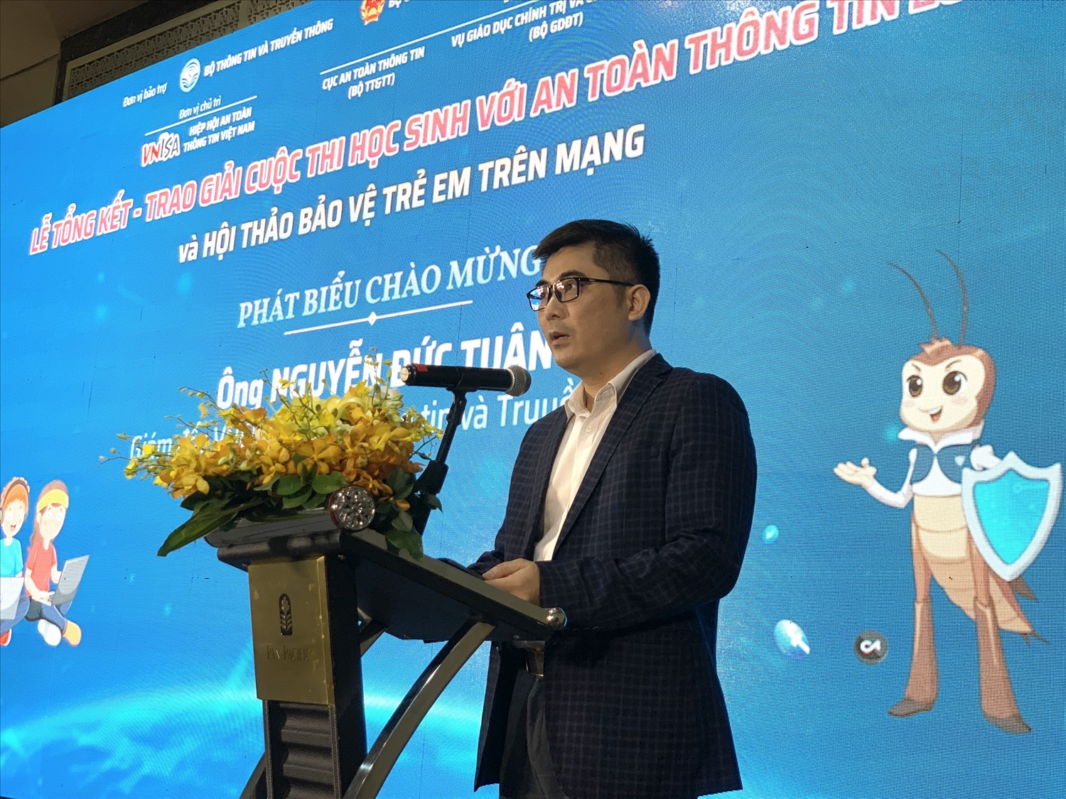 Ông Nguyễn Đức Tuân, Giám đốc VNCERT, Bộ Thông tin và Truyền thông phát biểu tại buổi lễ