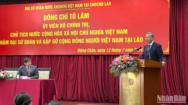 Chủ tịch nước Tô Lâm phát biểu ý kiến chỉ đạo (Ảnh: TRỊNH DŨNG)