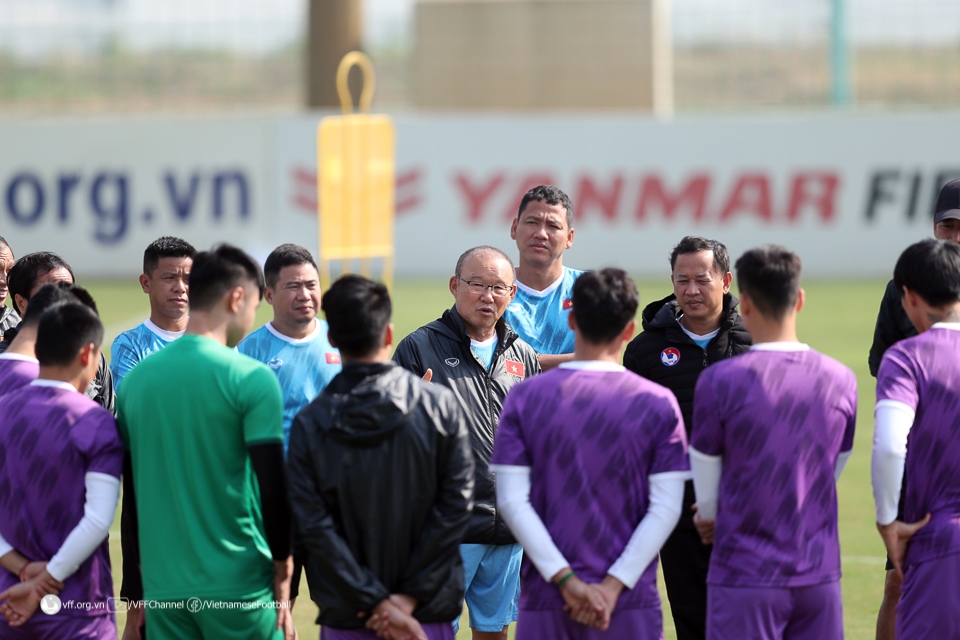 Đội tuyển Việt Nam chuẩn bị cho lượt trận thứ 2 bảng B AFF Cup 2022. (Ảnh VFF)
