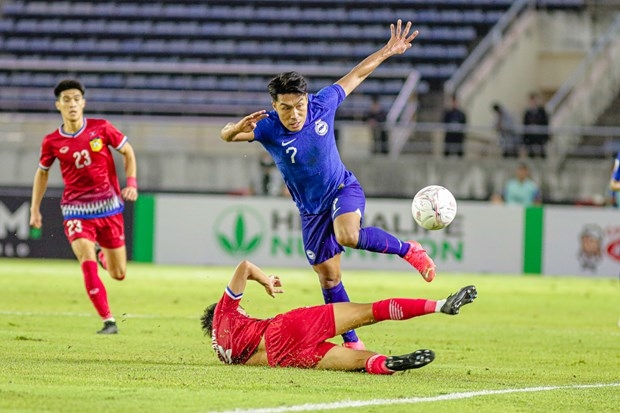 Sau thất bại trước Singapore, Lào chính thức hết cơ hội vào vòng bán kết AFF Cup 2022 (Ảnh: AFF)