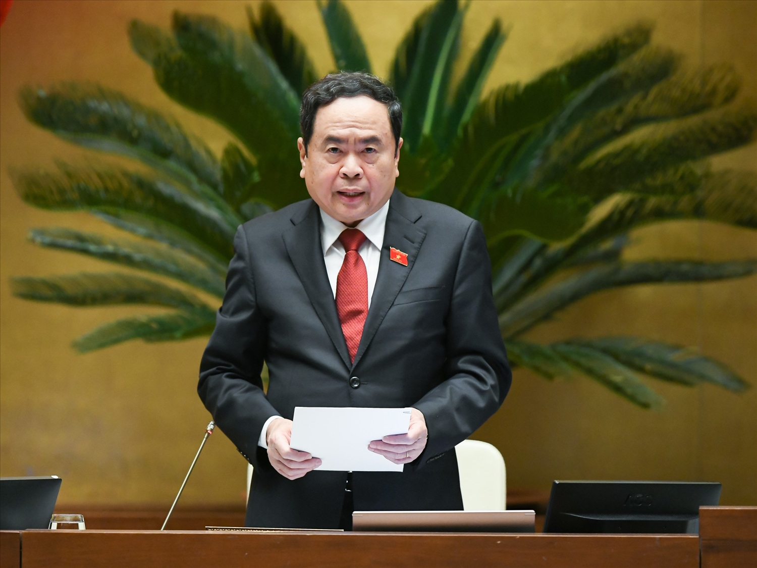 Phó Chủ tịch Thường trực Quốc hội Trần Thanh Mẫn điều hành phiên thảo luận