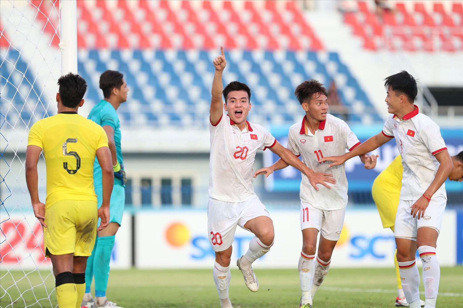 U23 Việt Nam giành chiến thắng tuyệt đối trước U23 Malaysia (Ảnh IT)