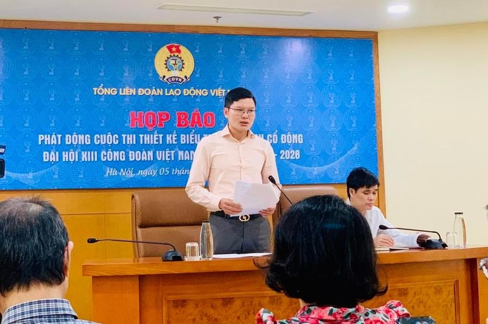 Ban tổ chức thông tin về cuộc thi thiết kế biểu trưng và tranh cổ động Đại hội XIII Công đoàn Việt Nam