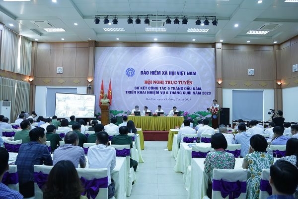 Hội nghị sơ kết 6 tháng đầu năm 2023 của BHXH Việt Nam.